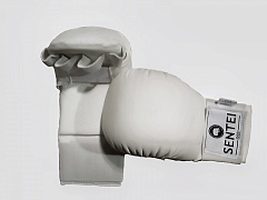 Накладки на руки для каратэ SENTEI ПУ 1222  (XL, белый)